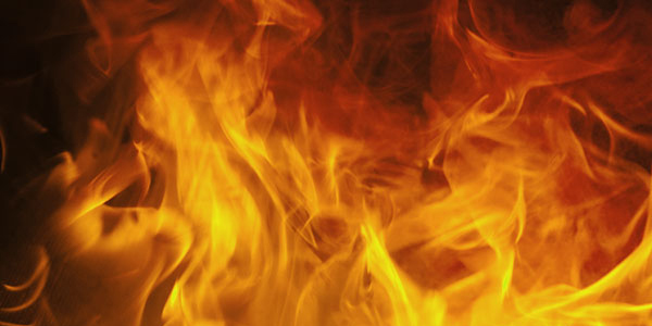 Flames representing fire damage restoration